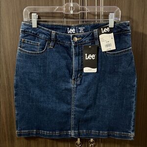 Lee Dark Blue Denim Skort with Gold Stitching